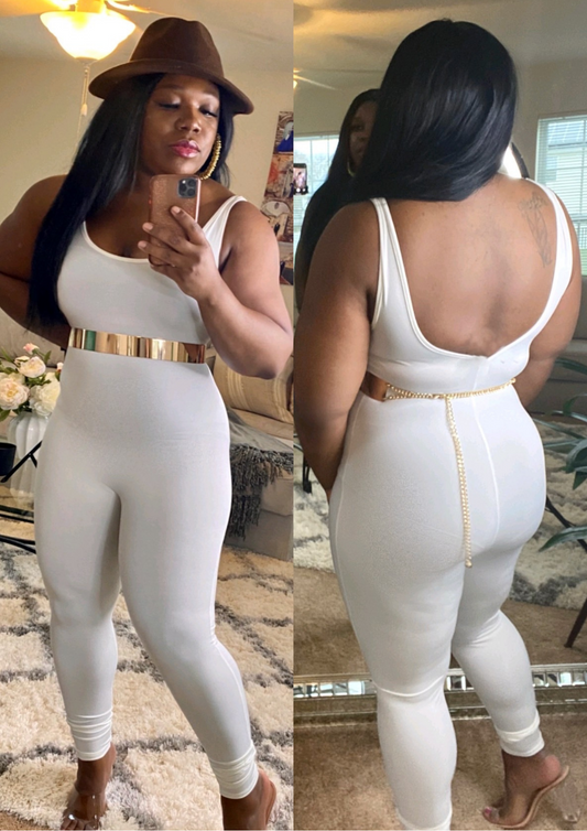 All White Party Jumpsuit