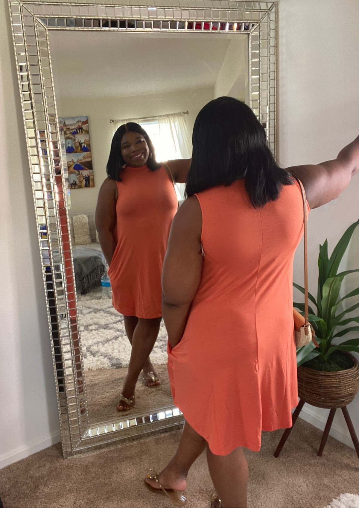 The Mock Dress-Ash Copper and Purple