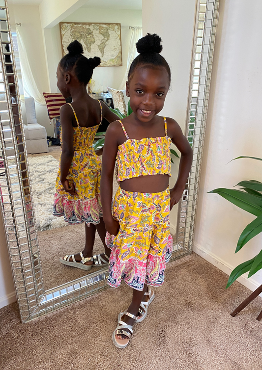 Bohemian Girls Skirt Set
