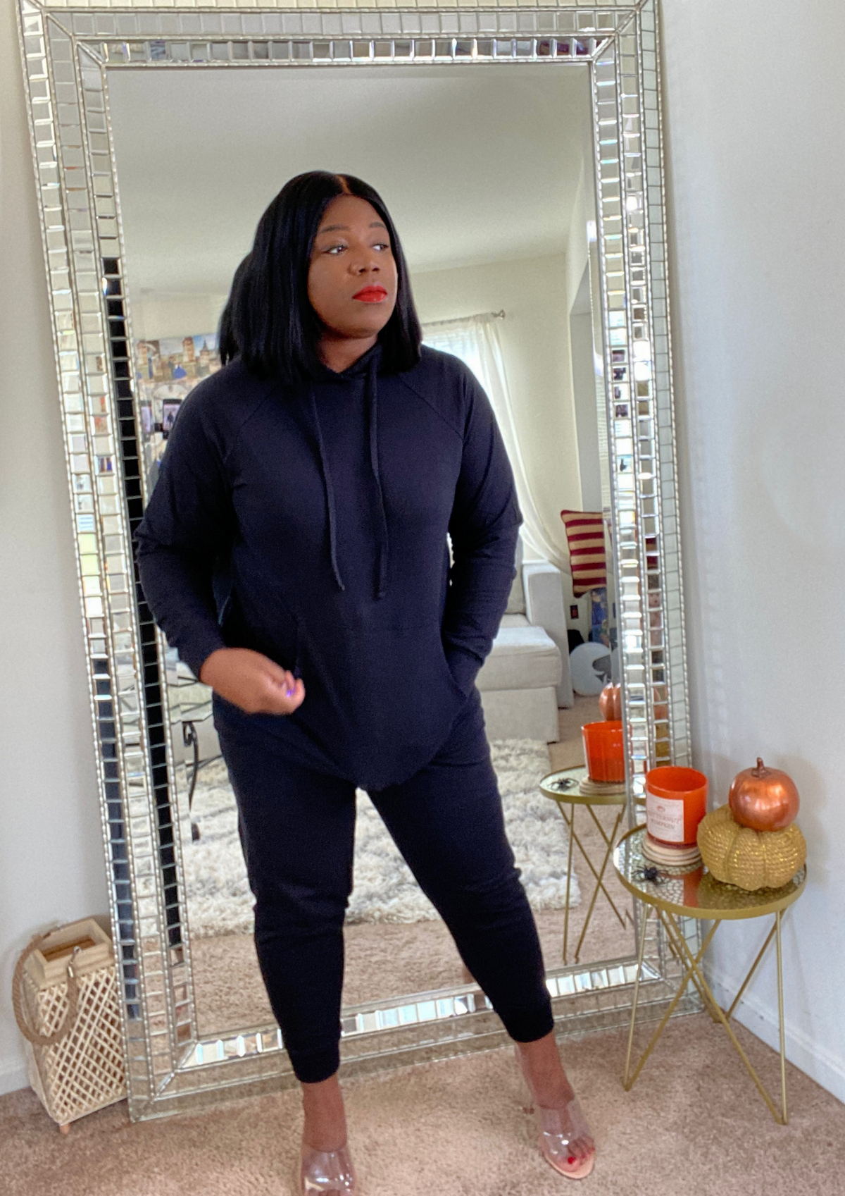 The Classy Hoodie Set-Black