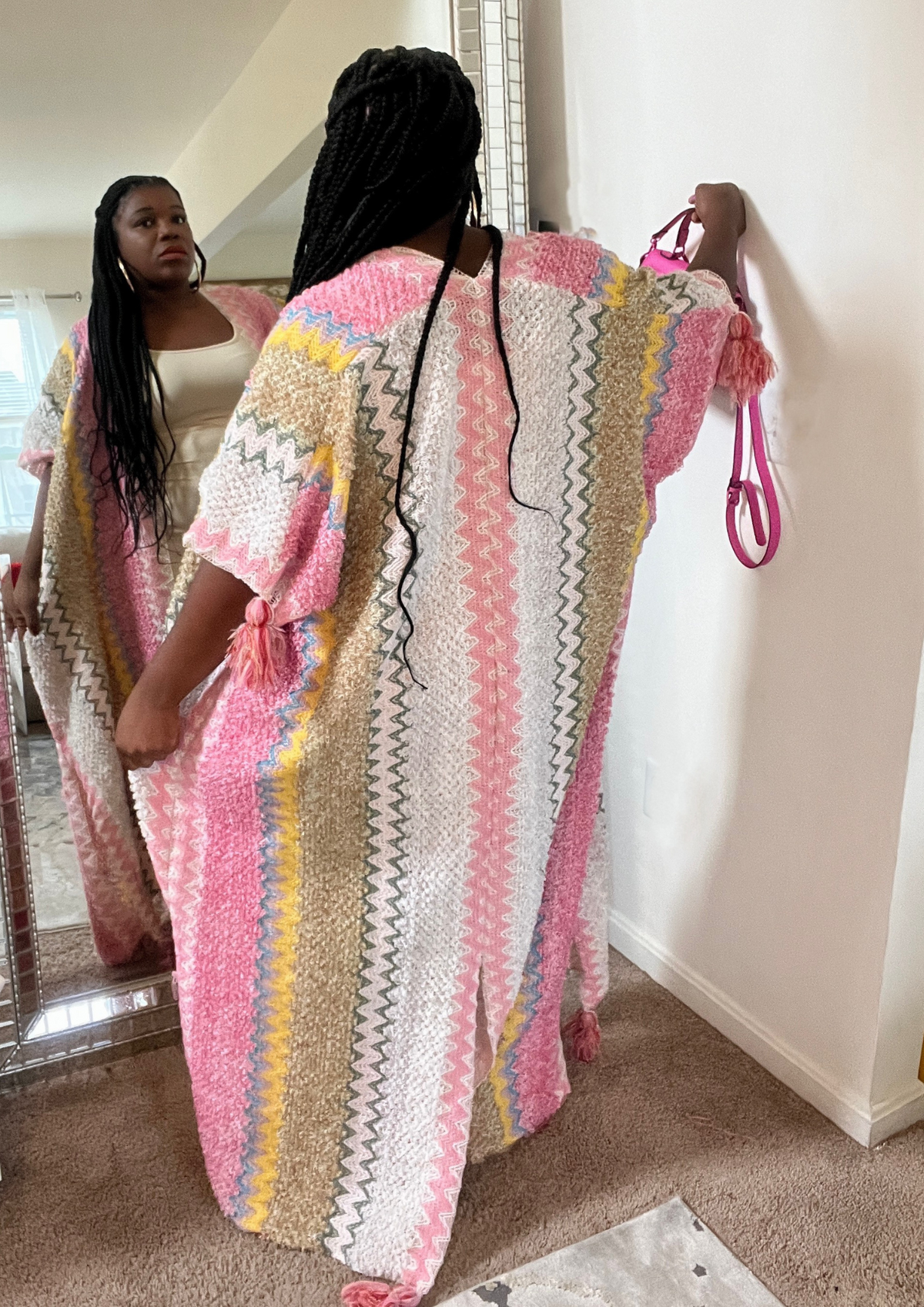 The Luxurious Oversized Cardigan-Pink