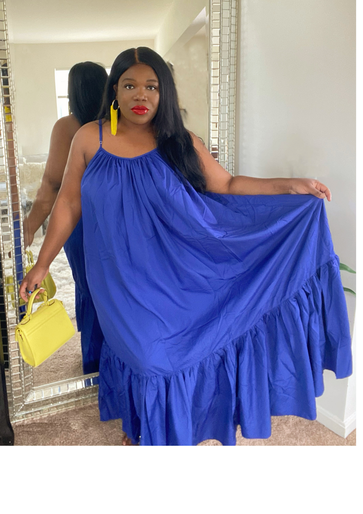 The Santorini Vibes Maxi Dress ( 2 Colors Blue and White)