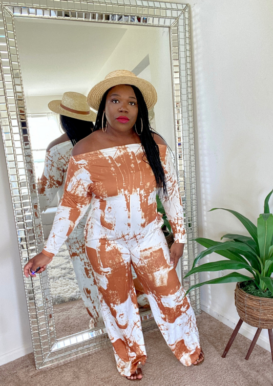 Cappuccino Jumpsuit W/Sleeves