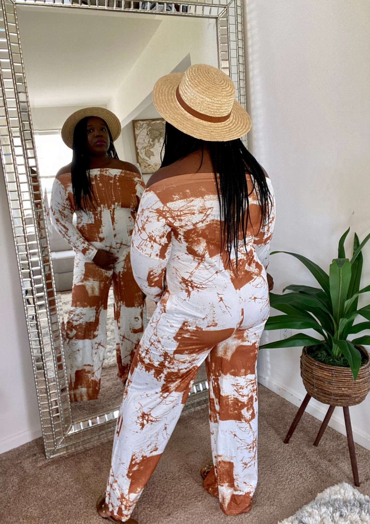 Cappuccino Jumpsuit W/Sleeves