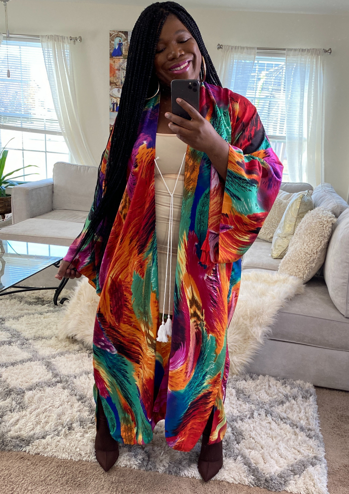 The Sukienka Luxury Kimono- Ships July 5th