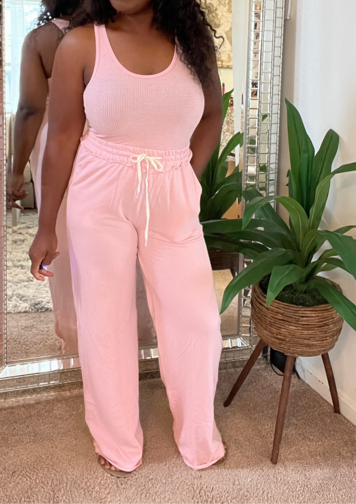 The Comfy Jogger Set- Lavender, Pink, Cream