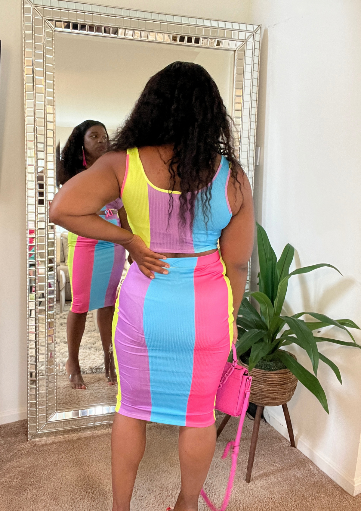 Stripes Everywhere Skirt Set- 2 Colors