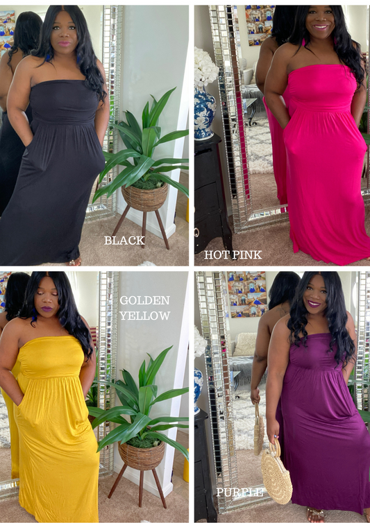 Strapless Maxis-4 Colors