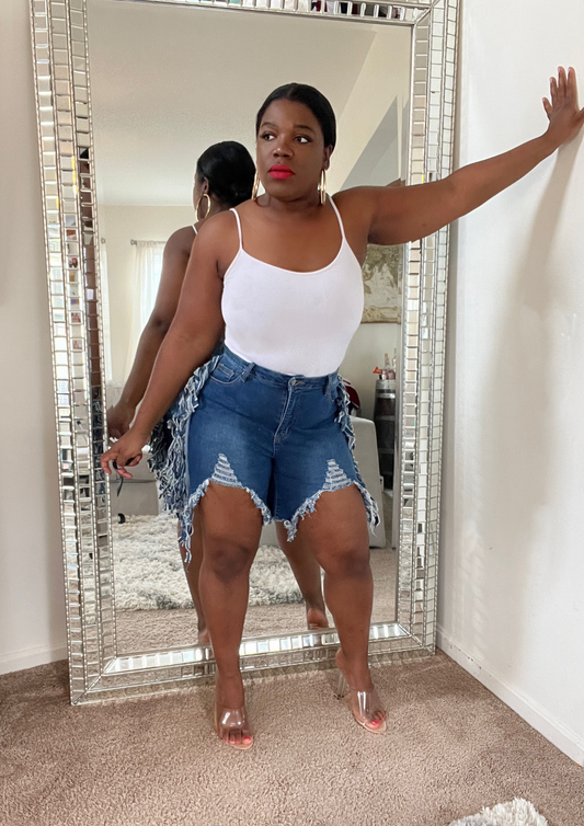 Around the way denim shorts