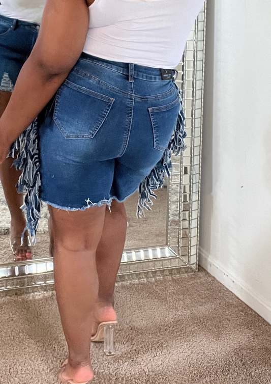 Around the way denim shorts