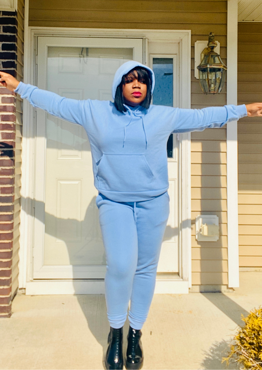 Not So Basic SweatSuit -SPRING BLUE