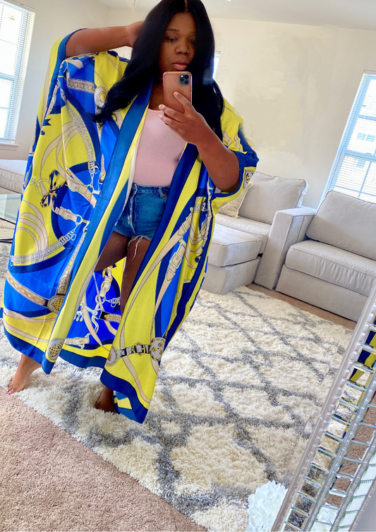 Luxury Kimono-Blue Anchor- Preorder Ships July 5