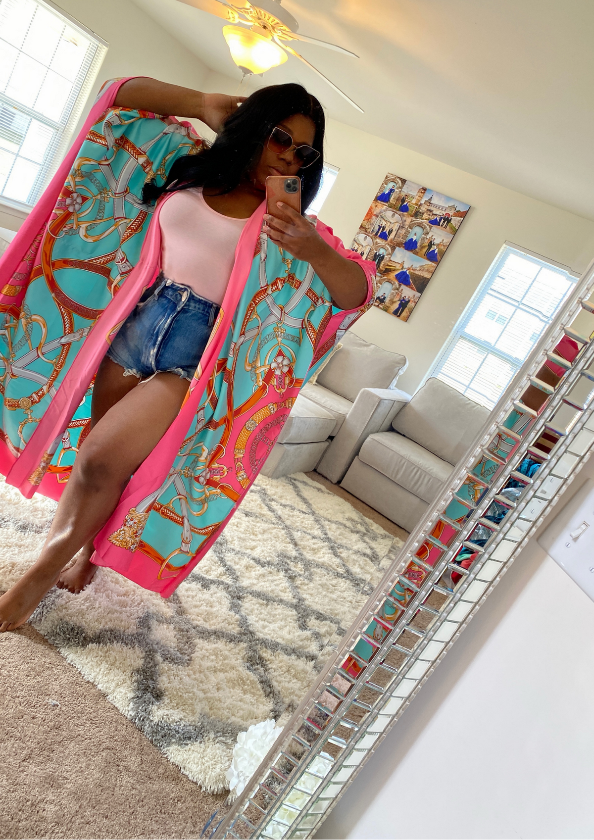 Luxury Kimono-Pink Anchor-Restocked