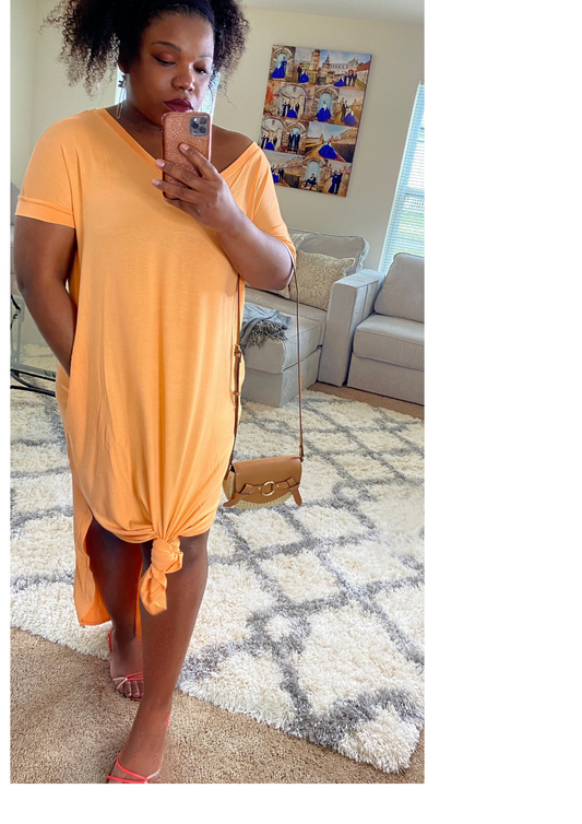 Chic Pocketed Maxi-PEACH