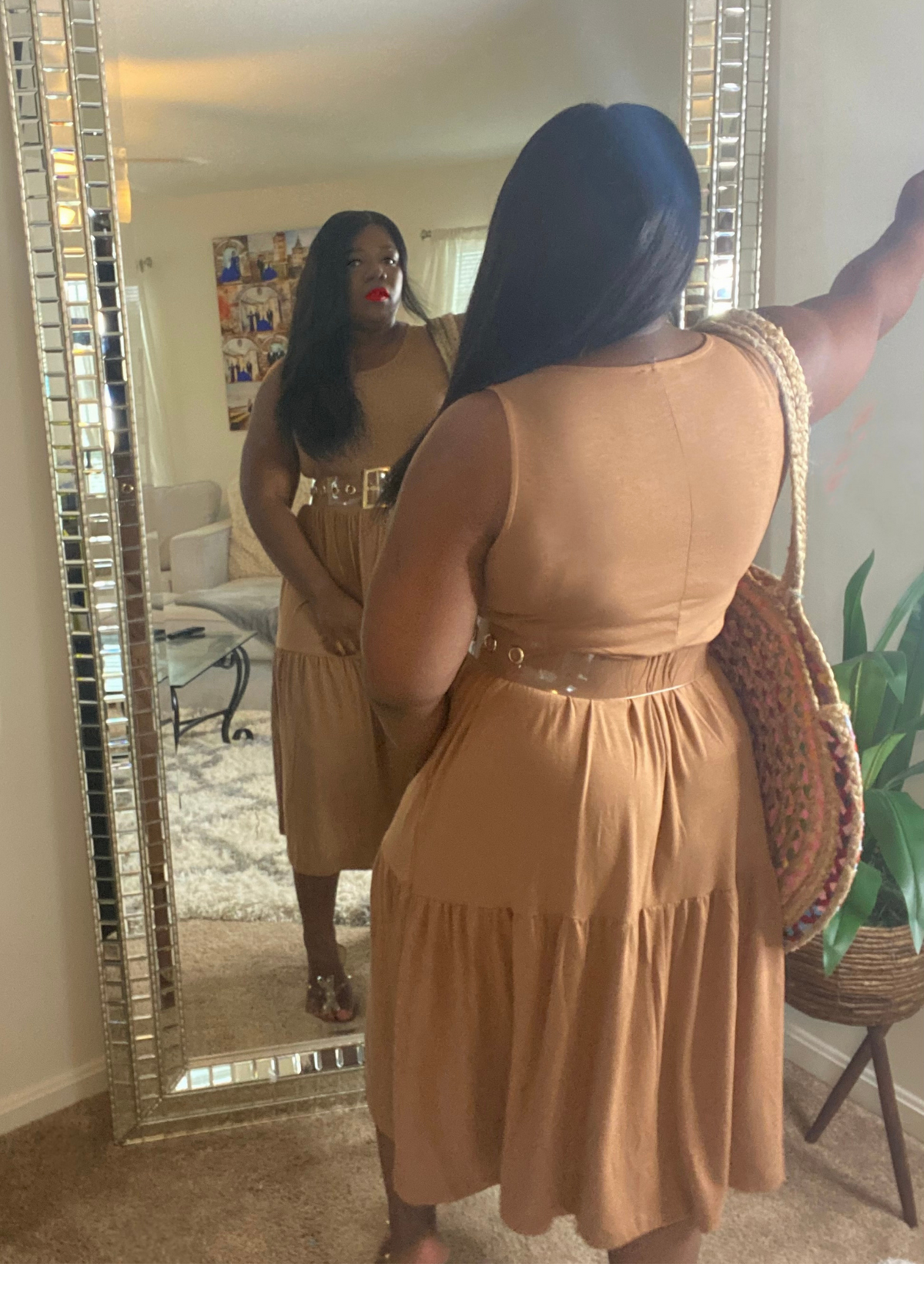 The Missy Dresses- Red and Camel
