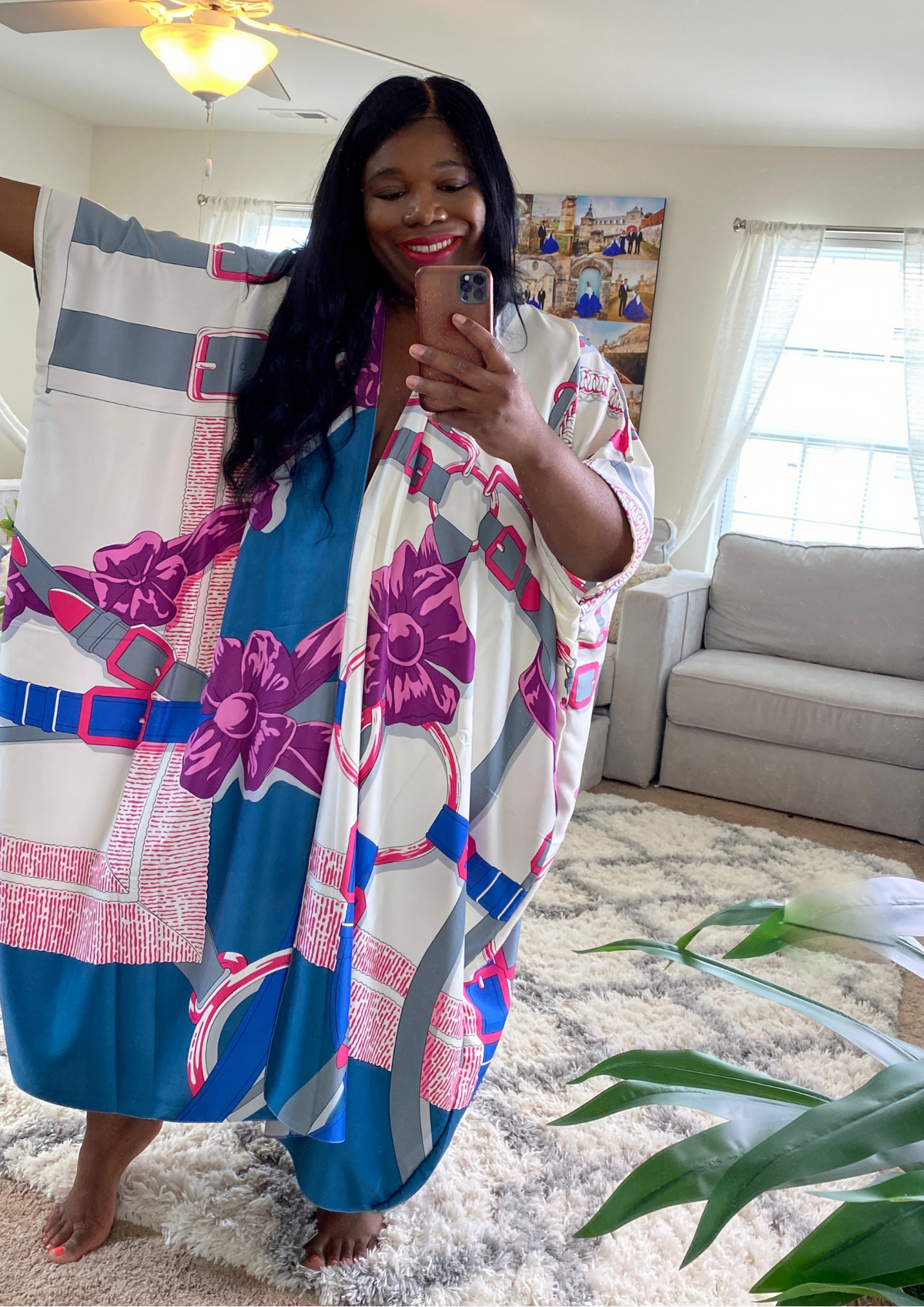 Violet Anchors Kimono
