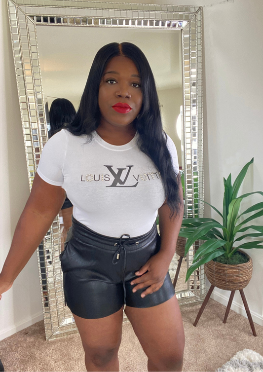 Vegan Leather Paperbag Waist Shorts