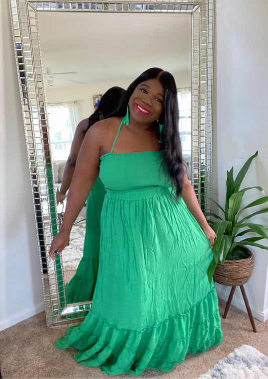 Summer Breeze Dress-Green