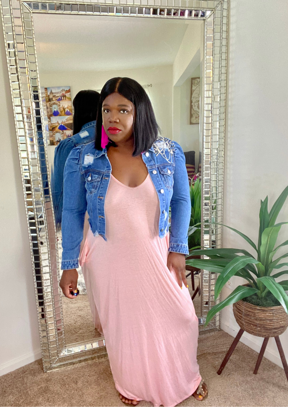 The Celebrity Bedazzled Denim Jacket