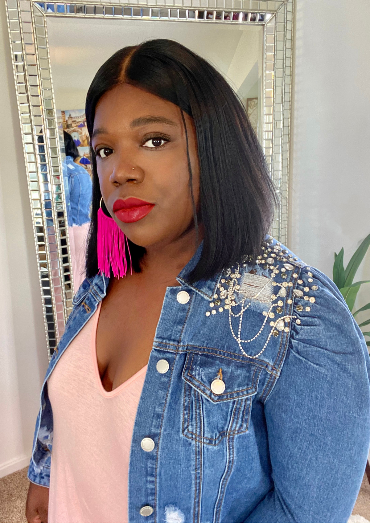 The Celebrity Bedazzled Denim Jacket