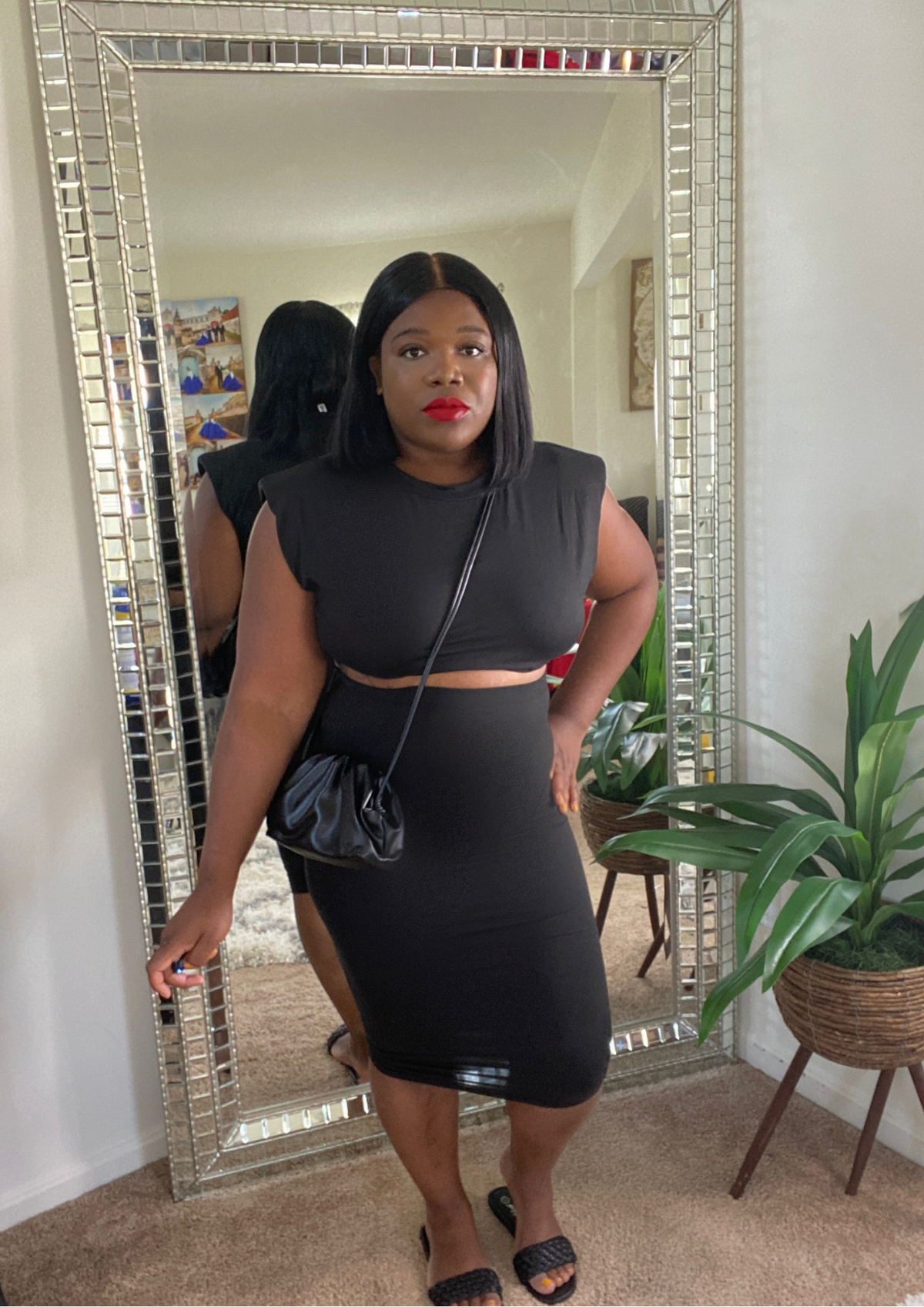 The "Bougie" Skirt Set -Kiwi and Black