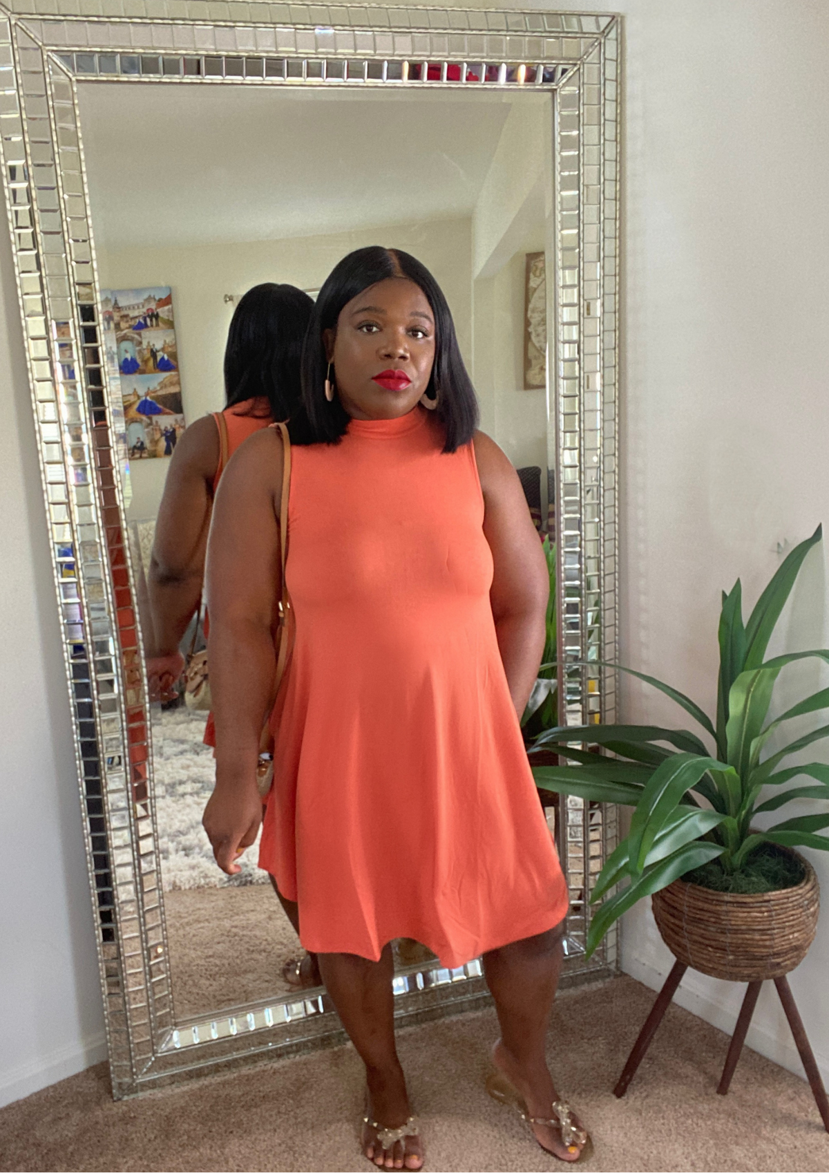 The Mock Dress-Ash Copper and Purple