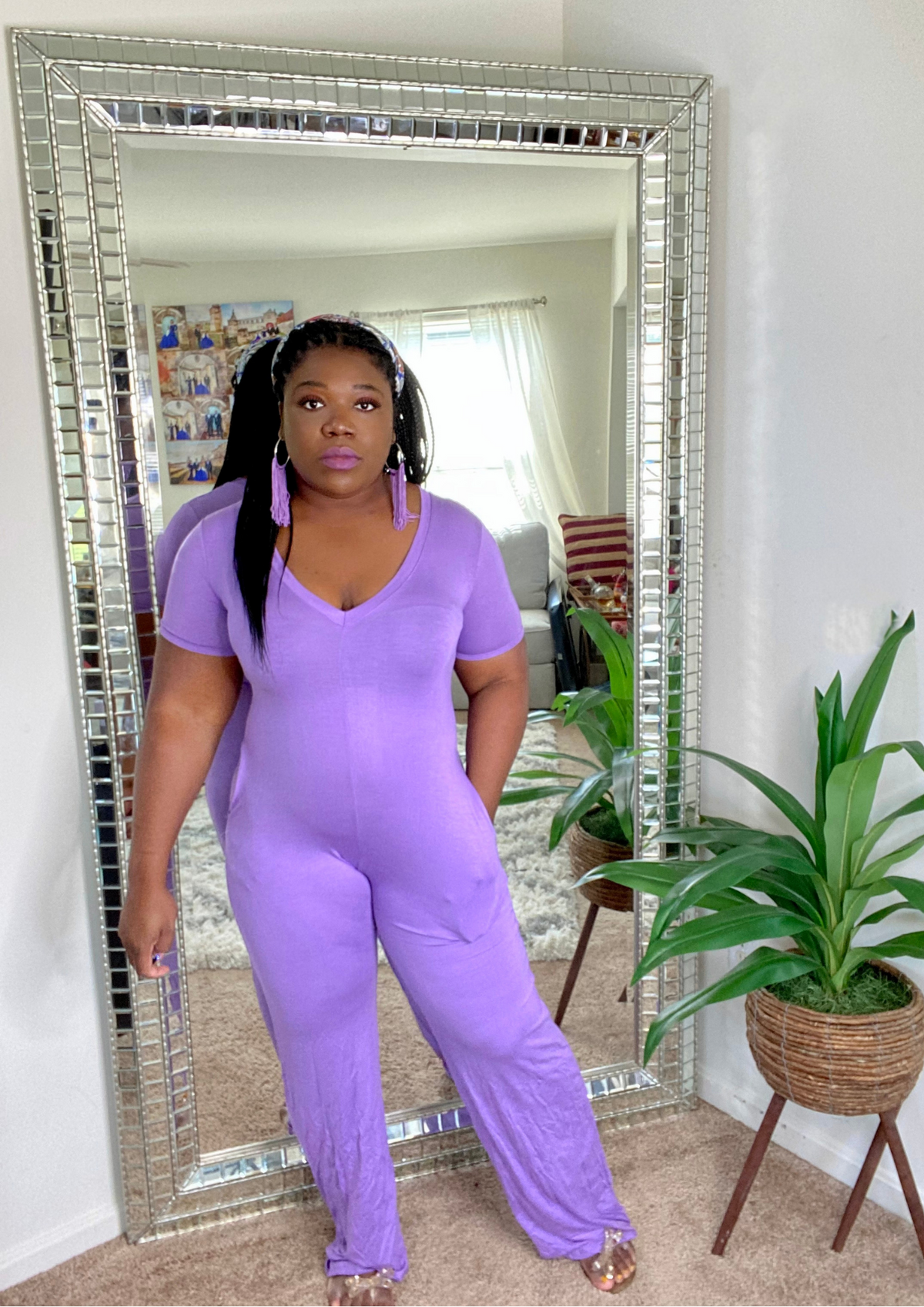 The Super Chill Jumpsuit-Lavender
