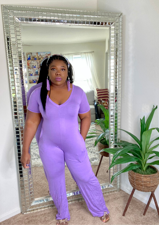 The Super Chill Jumpsuit-Lavender