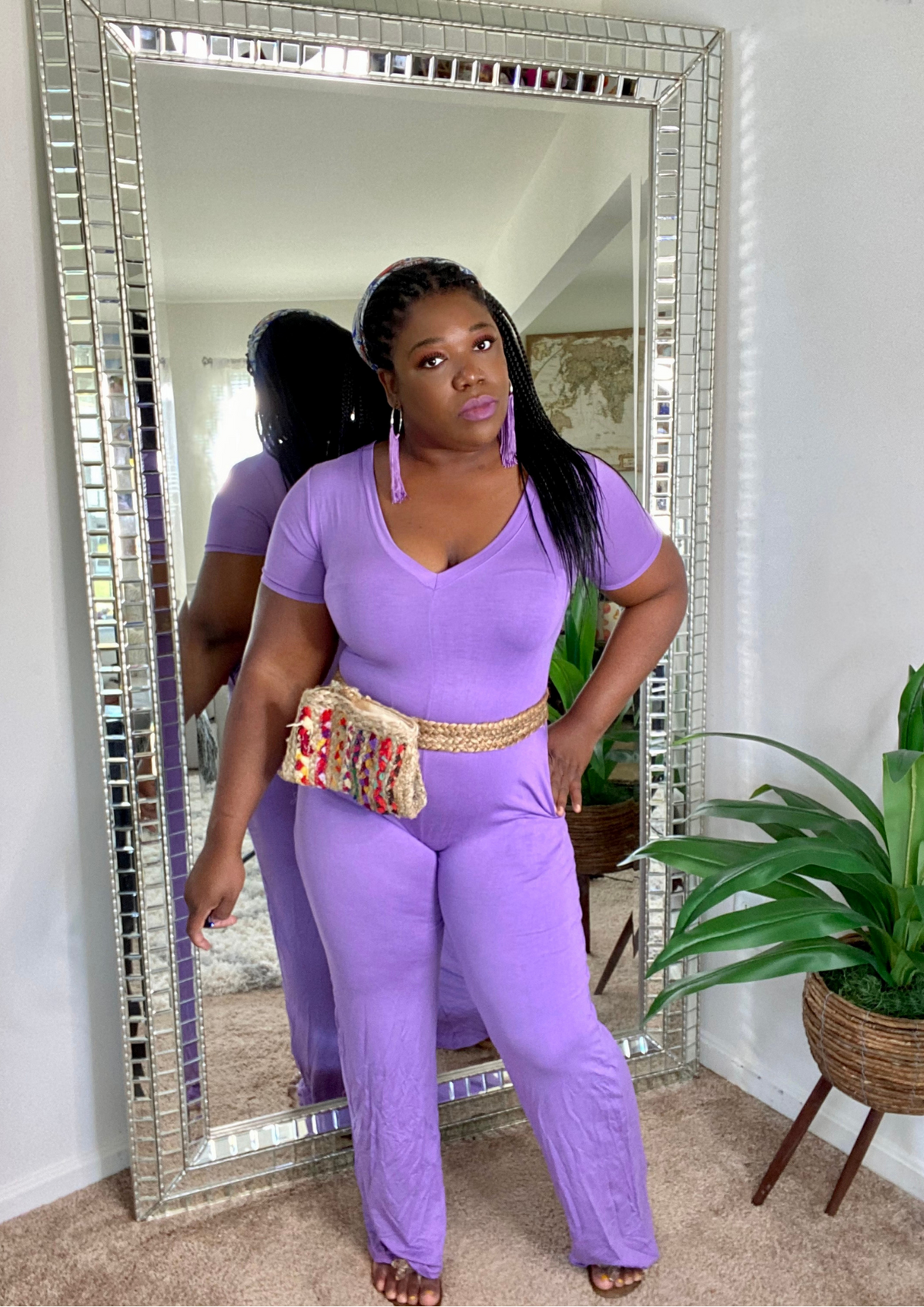 The Super Chill Jumpsuit-Lavender