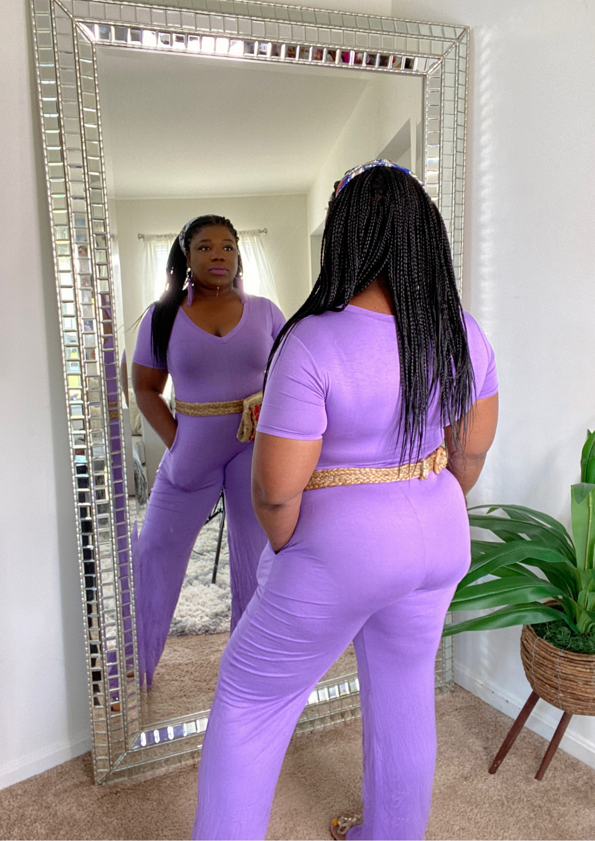 The Super Chill Jumpsuit-Lavender