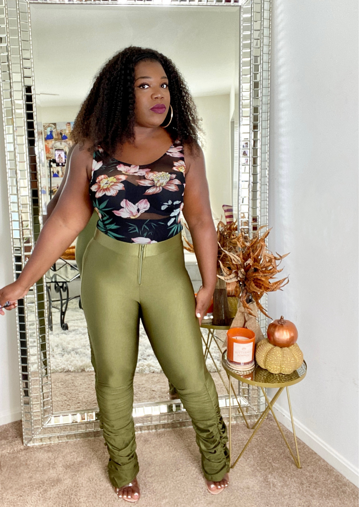 Scrunch Pants- OLIVE
