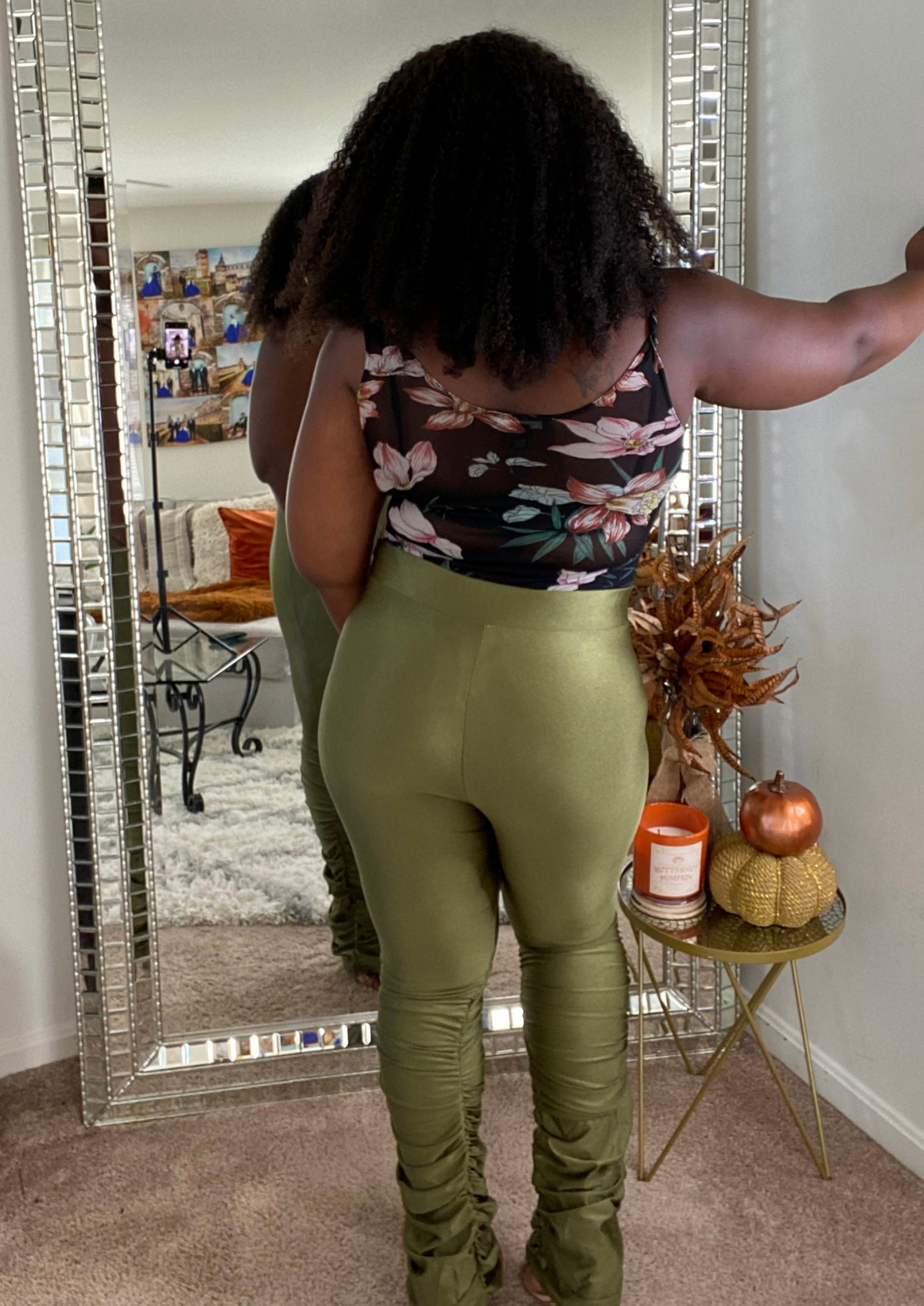 Scrunch Pants- OLIVE