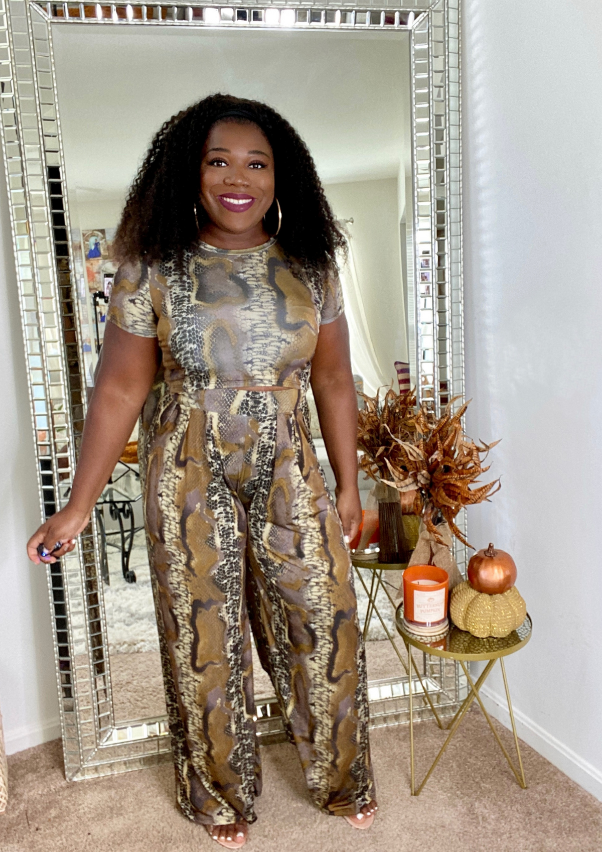 The Reptile Printed Two piece Set