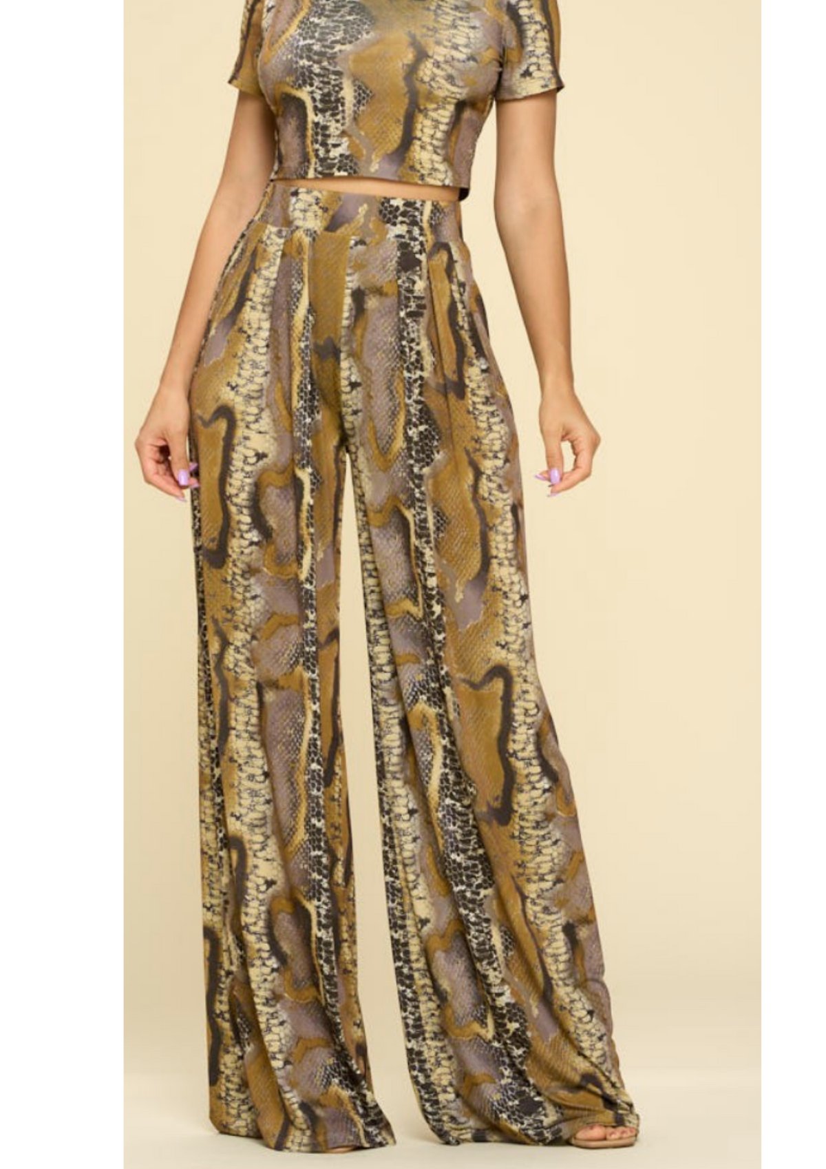 The Reptile Printed Two piece Set