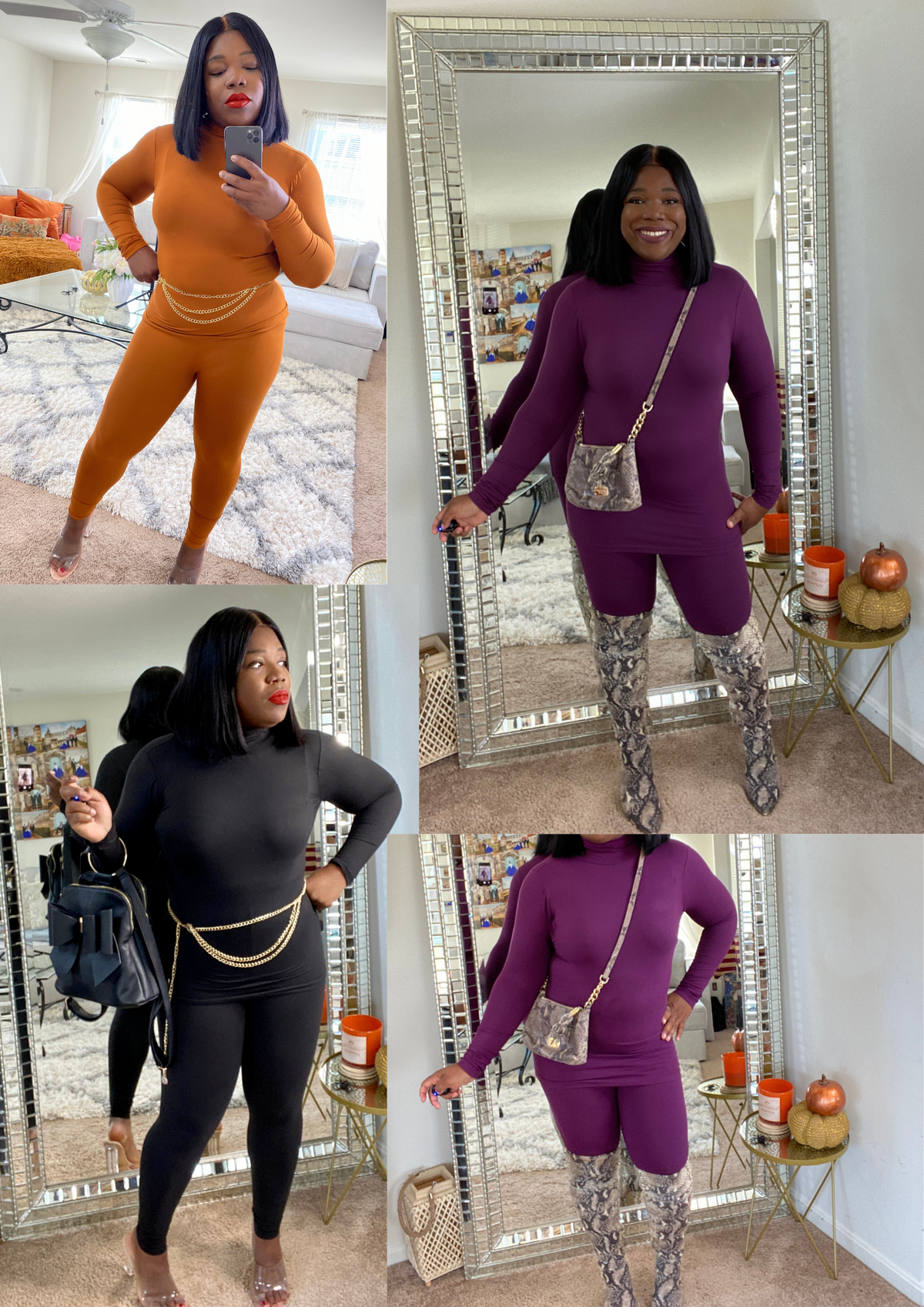 The Mocked Set- Black, Almond, Plum