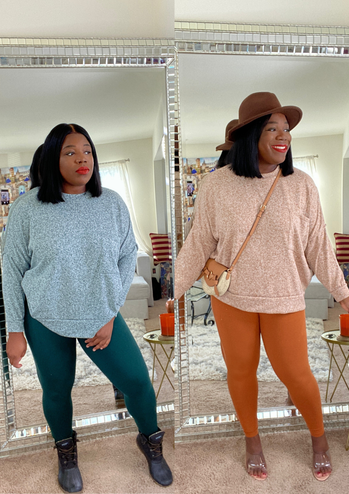 The Mellow Set-Almond and Hunter Green