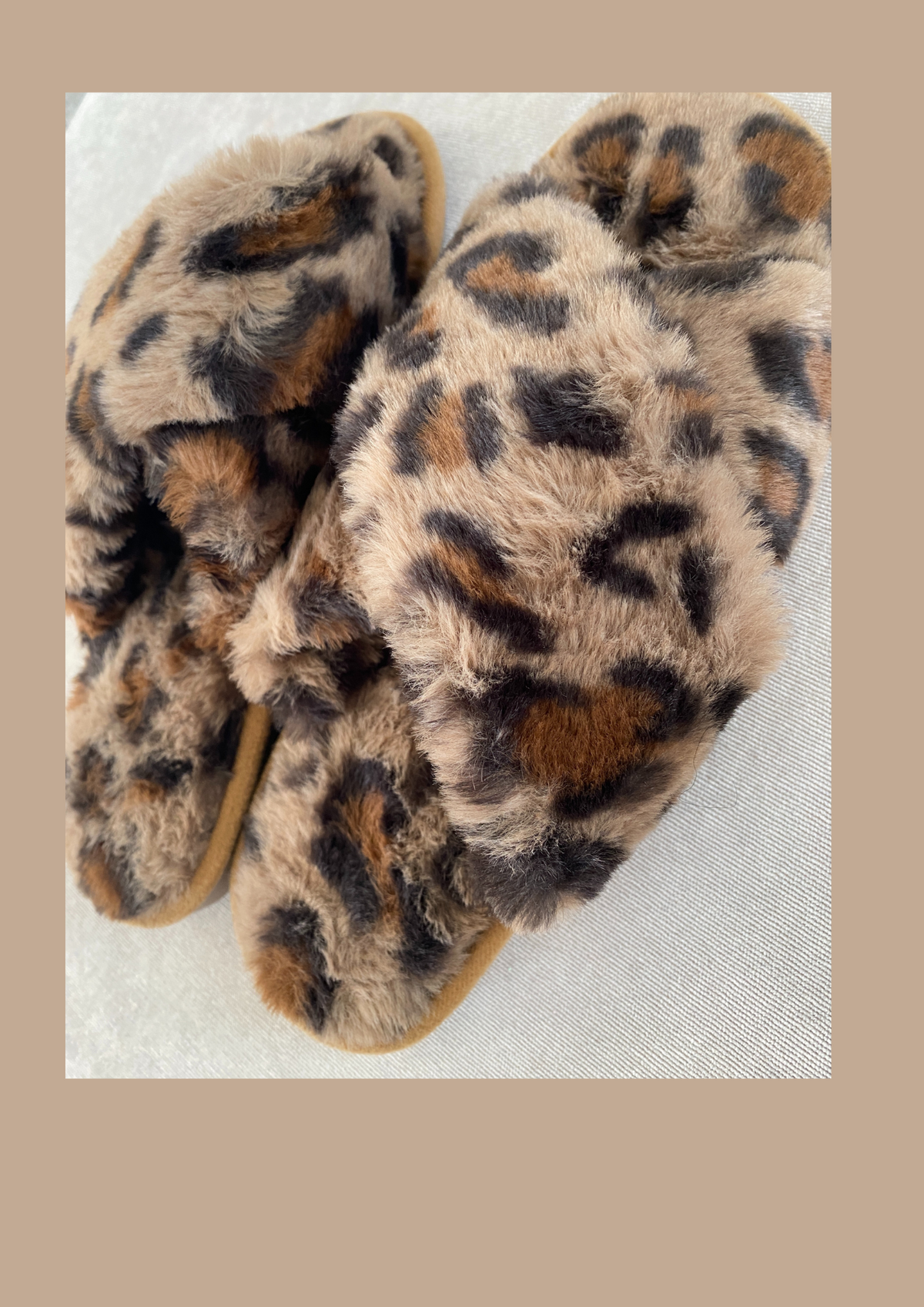 Fuzzy Leopard Slippers
