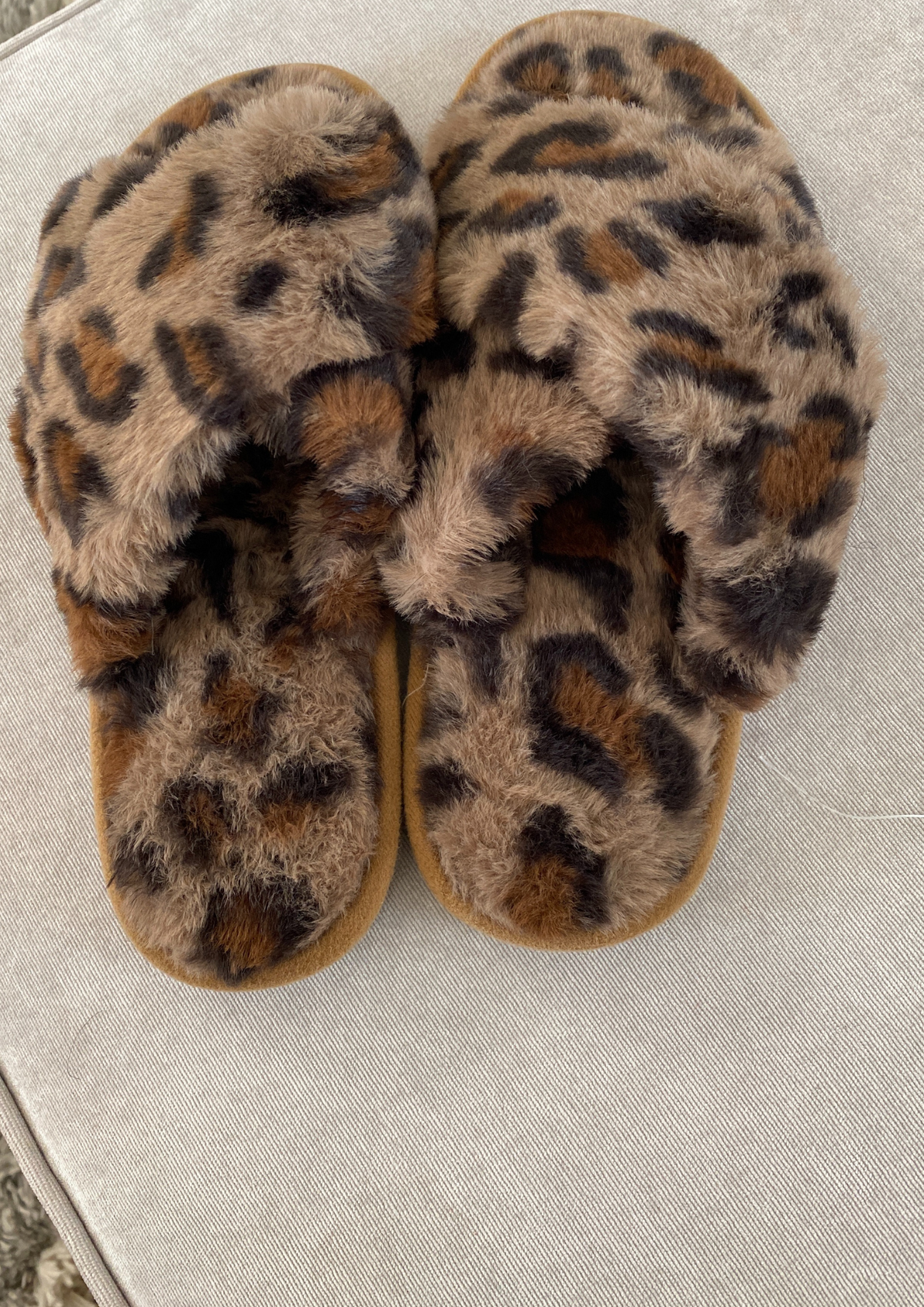 Fuzzy Leopard Slippers