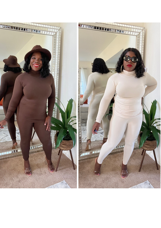 The Mocked Set- Chocolate/Beige