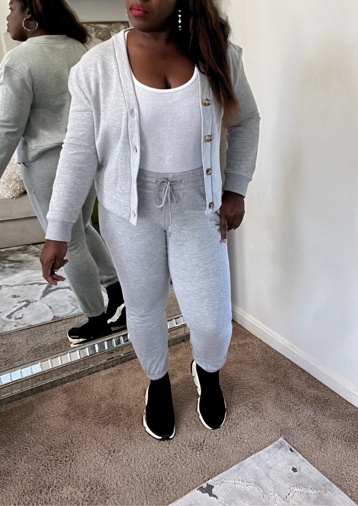 The Bougie Jogger Set -Grey