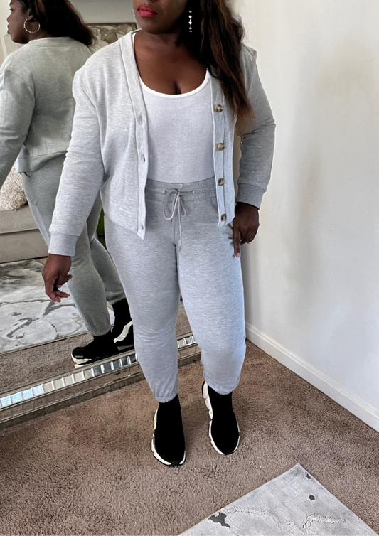 The Bougie Jogger Set -Grey