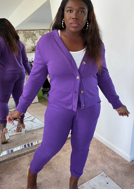 The Bougie Jogger Set -Purple