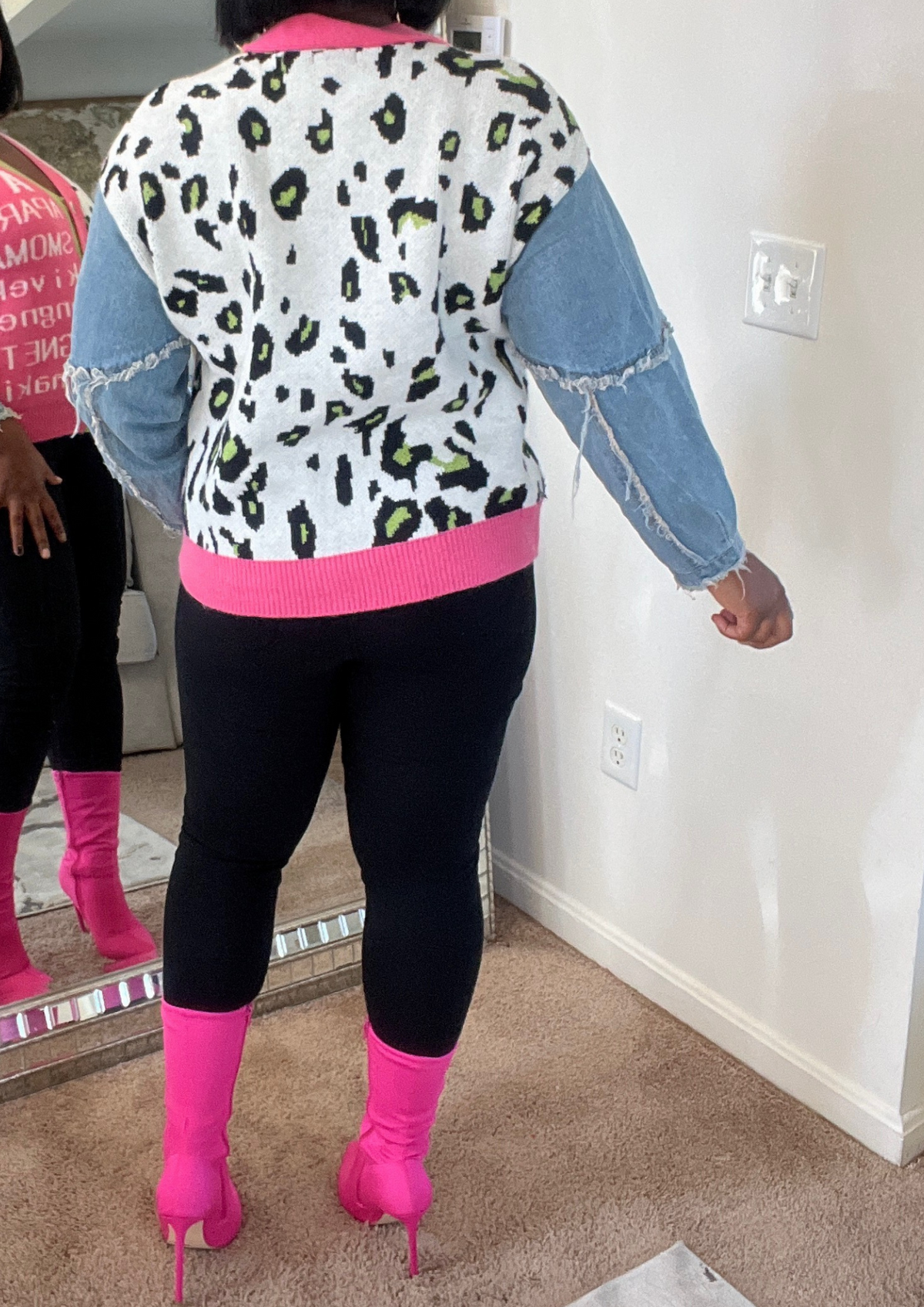 The Pink Leopard Cardigan