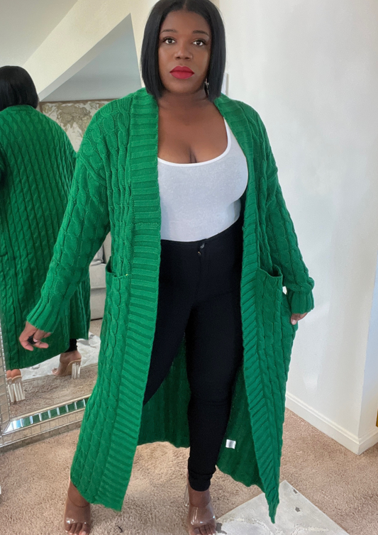 The Love Line Oversized Cardigan (Green)