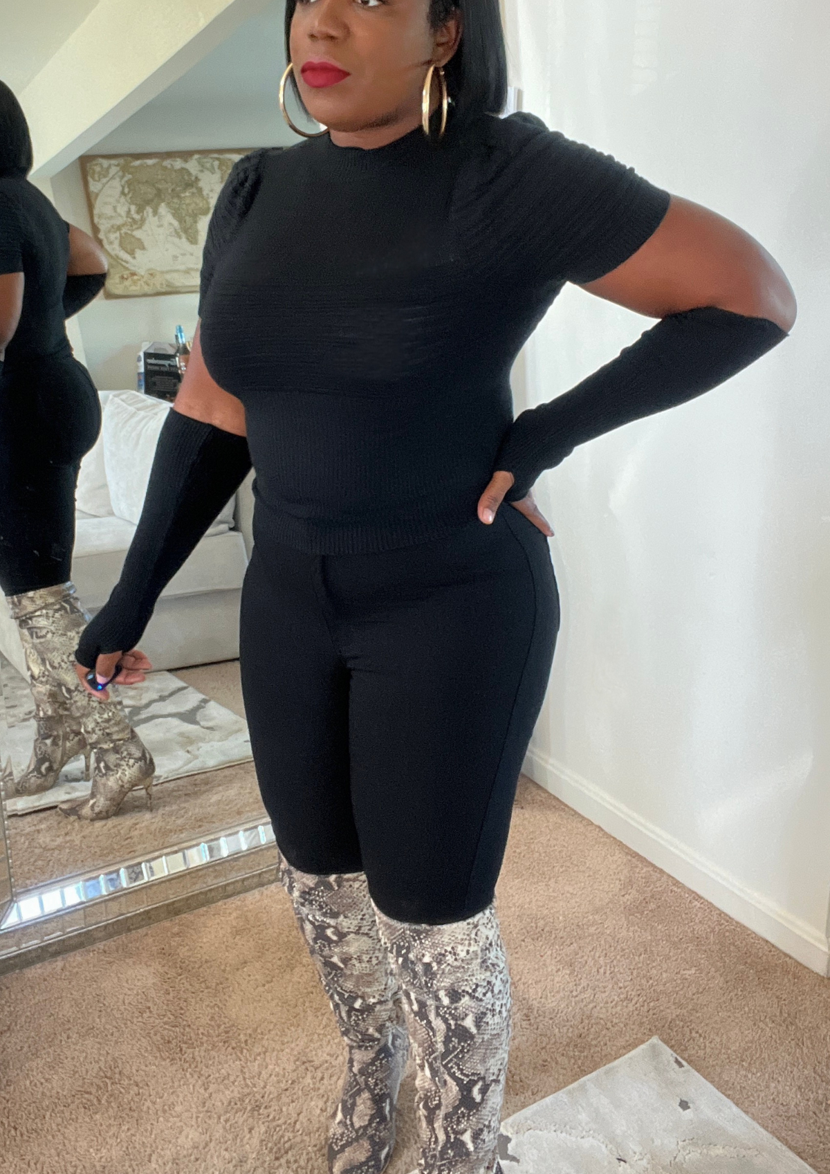 The Cut It Sweaters Black/Camel