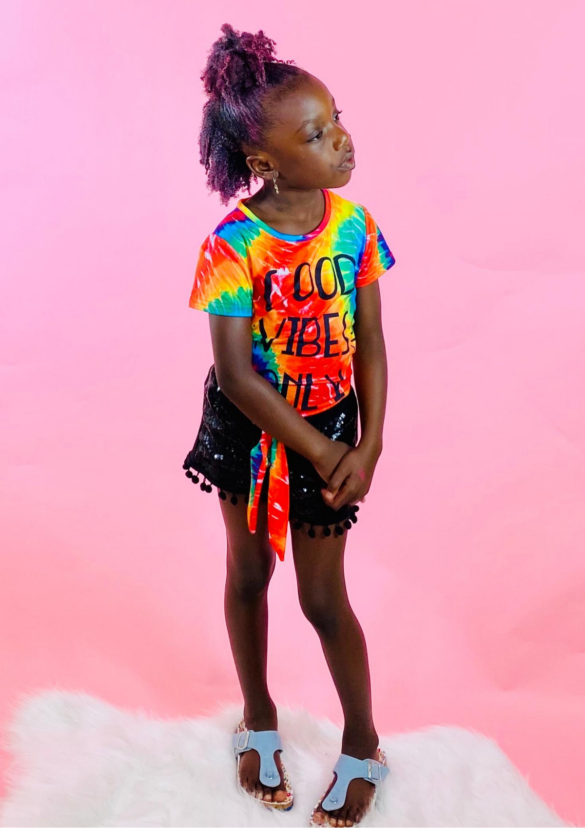 Good Vibes Only Sequin Set