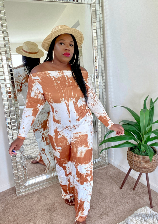 Cappuccino Jumpsuit W/Sleeves