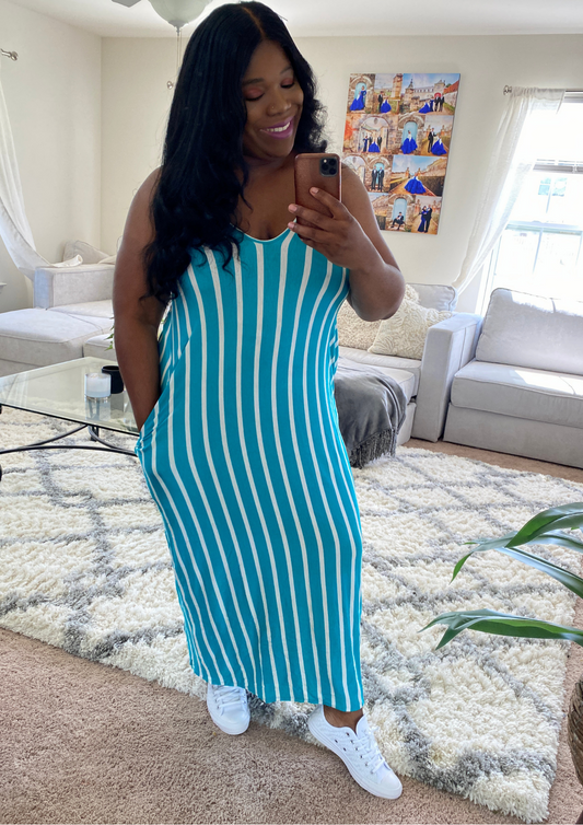 Striped Maxi -Jade